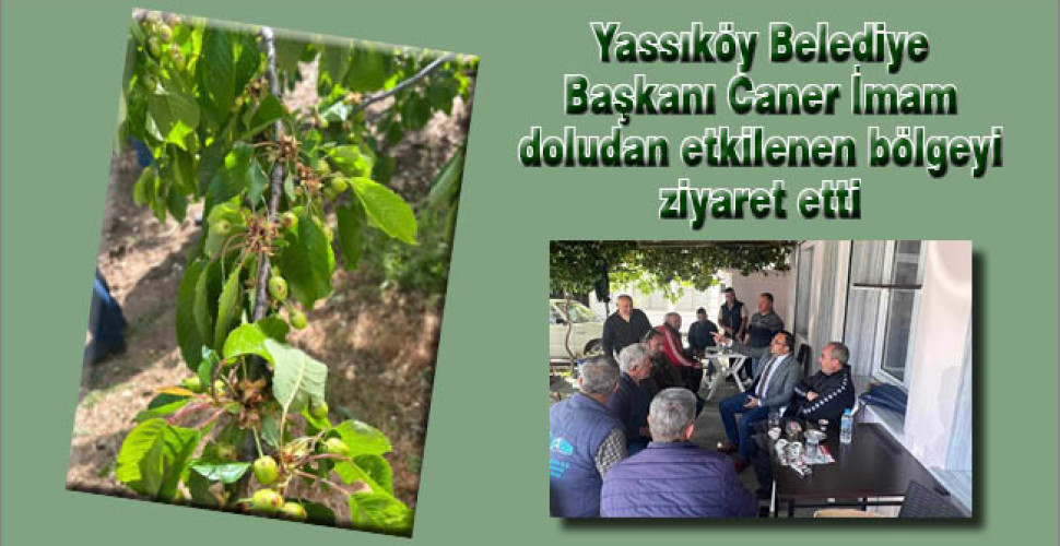 Yassıköy Belediye Başkanı Caner İmam, doludan etkilenen bölgeyi ziyaret etti