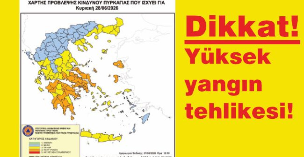 Dikkat! Yüksek yangın tehlikesi!